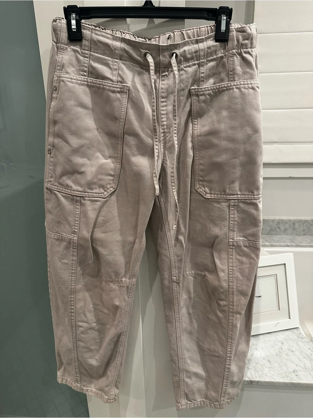 Scotch & Soda Lavender Drawstring Utility Barrel Jeans Sz Small